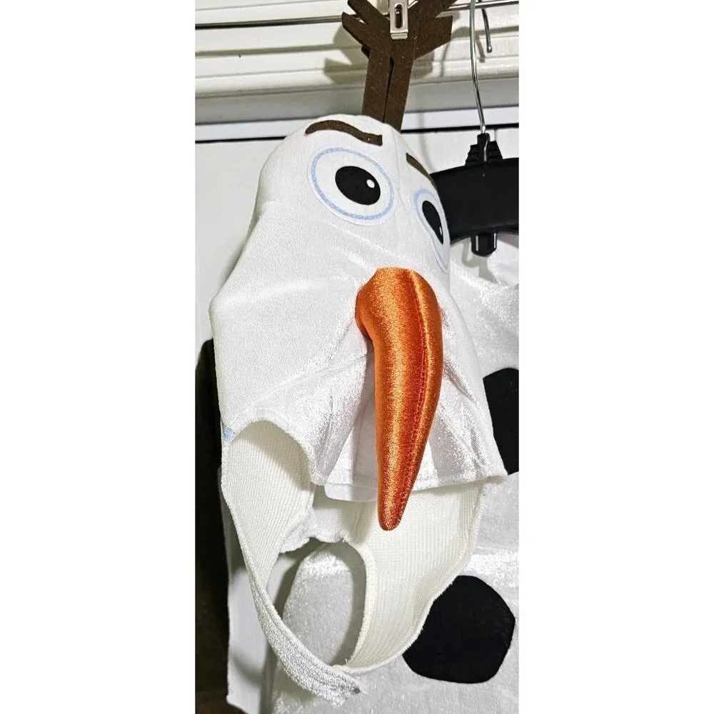 Frozen Olaf Costume Toddler 3T-4T Snowman Plush Belly Hood Disney Disguise 2 Kid - Picture 3 of 6
